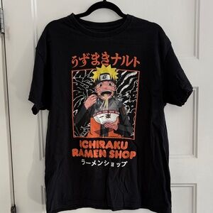 Naruto Ichiraku Ramen Shop Black T-Shirt Men’s Large